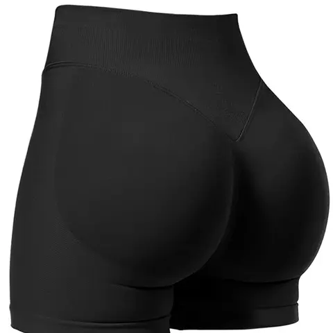 Women's Solid Color  Sports Shorts, Comfy Breathable Seamless Skinny Shorts for Gym Workout Running, Ladies Sportswear for All Seasons, Workout Bottoms, Workout Biker Shorts, Stretch Shorts, Athletic Wear Shorts