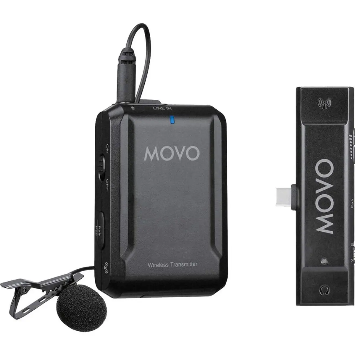 Movo Photo EDGE-UC Digital Wireless Microphone System with Omnidirectional Lavalier Microphone for Android Smartphones