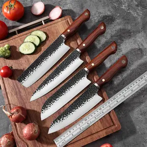 Household kitchen knife, outdoor camping meat cutting knife, 5-piece multipurpose knife set