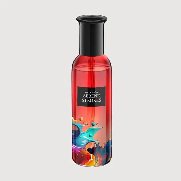 J DOT FRAGRANCES Serene Strokes 100ml EDP Body Perfume Continuous Spray - Unisex Aromatic Citrusy Fragrance, Long-Lasting Spice-Fruit Spark, Fruity Floral & Spicy Caramel Notes, All-Season Captivating Scent Bottle