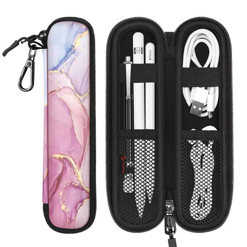 [Case Only] Fintie Pencil Holder Case for Apple Pencil/Samsung Stylus/Surface Pen - Soft Neoprene Zipper Carrying Bag for Stylus - Tablet Accessories