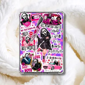 Pink Coquette Horror Kindle Insert, Slasher Movie Stickers Paper Insert, Ghostface Michael Myers Jason Voorhees Kindle Decor, Mean Girls Horror Aesthetic, Spooky Girl Gift