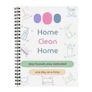 Adhd Adhd Cleaning Plan Checklist, Home Cleaning List, Adhd Cleaning Challenge Guide, Regular Household Clean Schedule Planner, Organizer, Spiral Bound Planner
