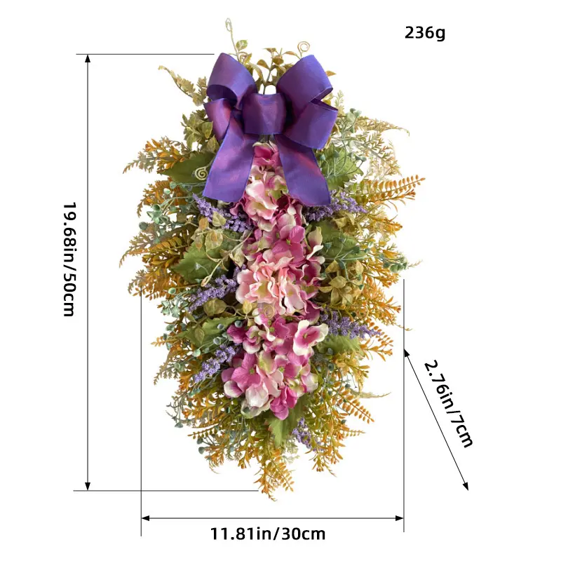 K1 8 Purple Bow Hanging Inverted