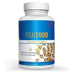 Fish 1000 | EPA, DHA, Omega-3 | 1000 mg Fish Oil - 60 Softgels | Support Heart, Joints, Cognitive Function, Blood Pressure