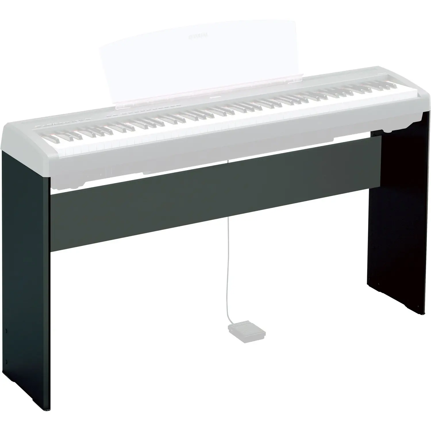 Yamaha L85 Black Keyboard Stand - Attached to Instrument, Secure Fit for P115/P45/P71, Home Use for Music Lovers, 27.3 lbs, 61l x 15.5w x 7.5h in