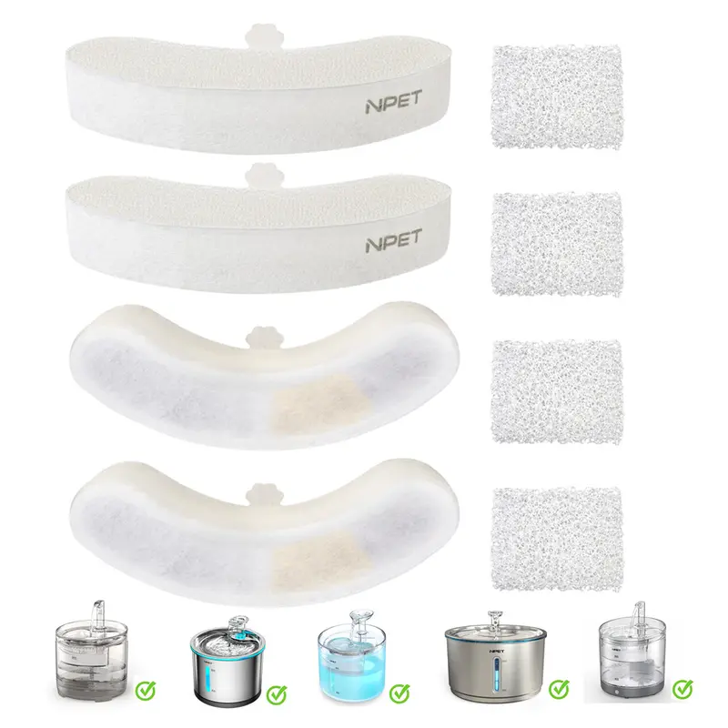 NPET Cat Water Fountain Replacement Filters Non-woven Fabric Filters For WF050/WF210/WF100 Pet Drinking Fountain