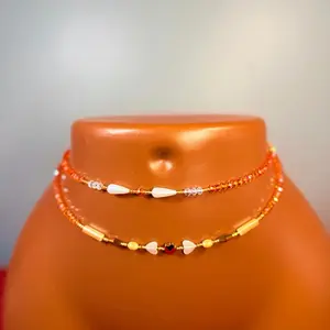 Auntie Ama’s Orange Divine Crystal Waist Beads (1 strand)