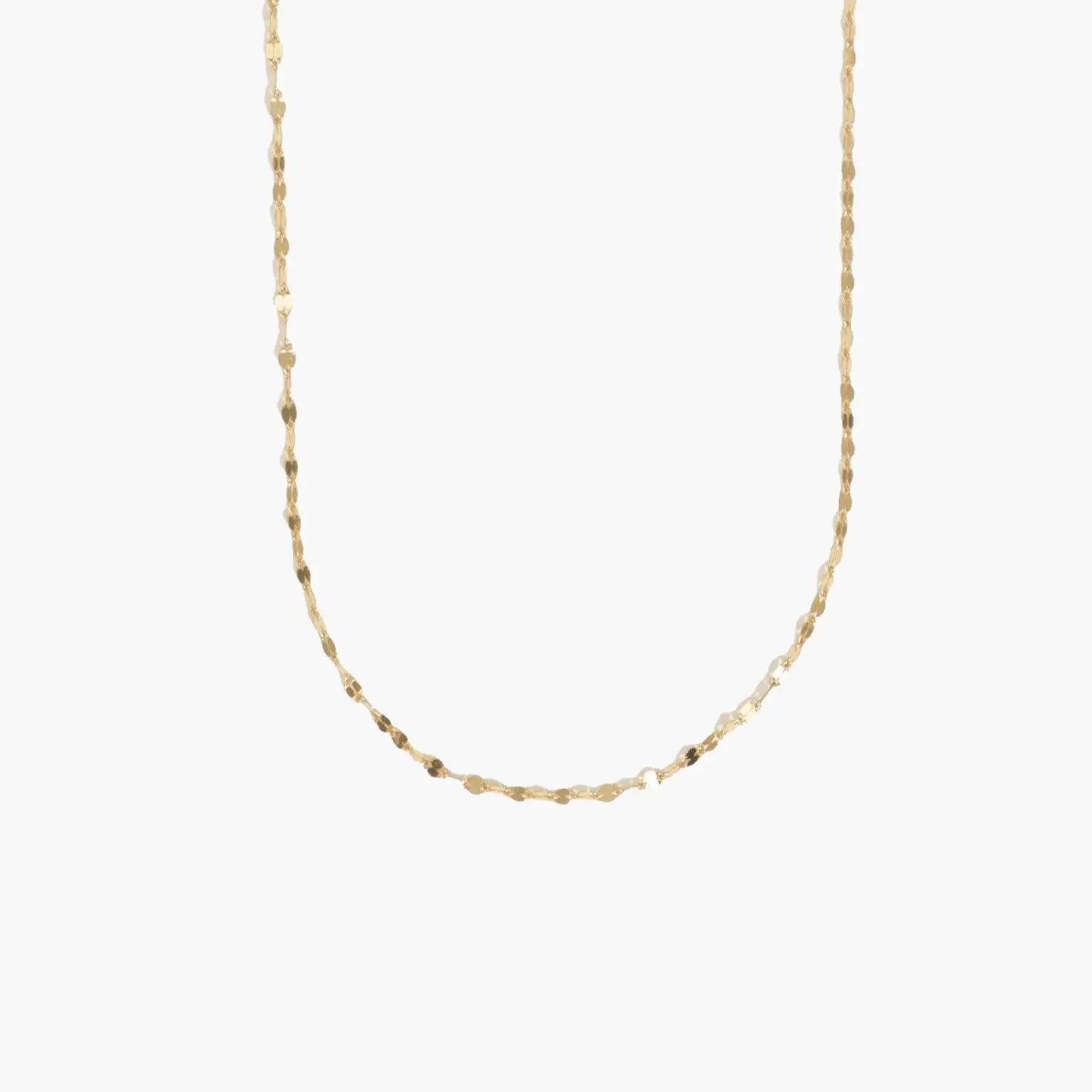 en route 18K Gold Plated Cecilia Sparkle Chain, Waterproof Design with Textured Sparkle Details, Versatile Jewelry for Daily Wear, Layered Styling & Elegant Evenings