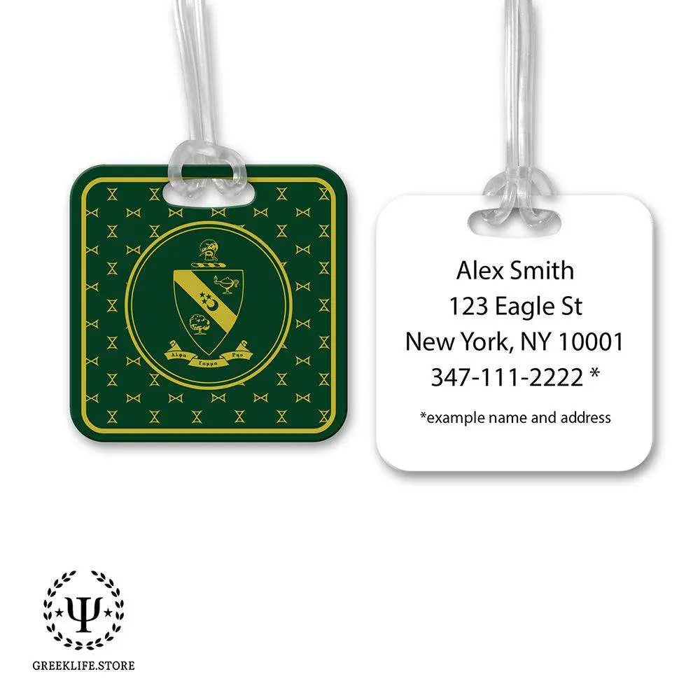 Alpha Gamma Rho Luggage Bag Tag (square)