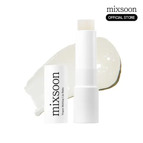 [mixsoon Official Shop] Vegan Melting Lip Balm (Clear) 0.14 oz / 4.1g - Nourishing Lip Balm Stick for Dry Cracked Lips, Korean Skin Care
