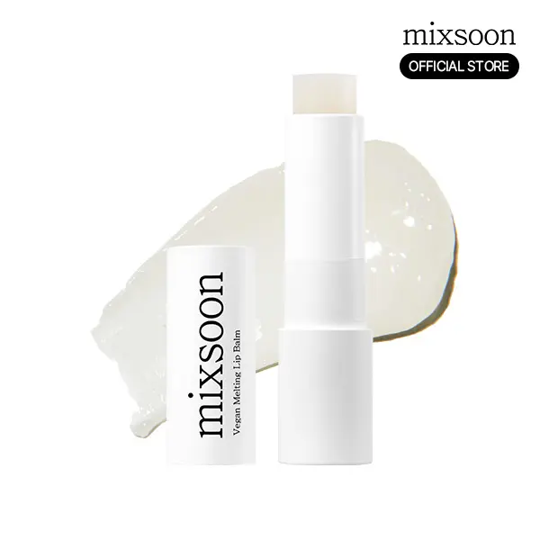 [mixsoon Official Shop] Vegan Melting Lip Balm (Clear) 0.14 oz / 4.1g - Nourishing Lip Balm Stick for Dry Cracked Lips, Korean Skin Care