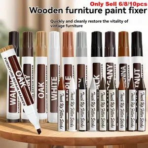 Wood Grain Furniture Scratch Repair Paint Pen, 6/8/10 Color Options for Flooring and Wood Door Touch-Ups, Home Improvement Essentials