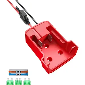 Adapter Compatible with Milwaukee 18V,Power Tool Converter with 30A Fuse and 12awg Wire,Easy to Install,Friendly for DIY