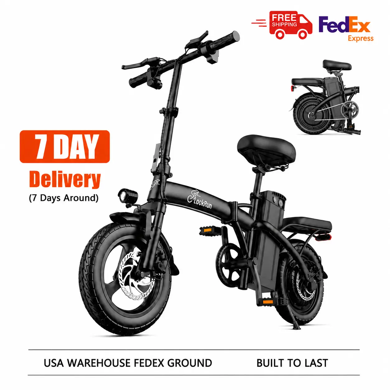 650W Folding Electric Bike for Adults, 14-Inch Compact E-Bike with 48V15 Removable Battery, 20+ MPH Max Speed, 50+ Mi Range, Multi-Function Suspension, 400 lbs Capacity, UL 2849 Certified shop