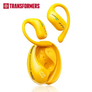Transformers Open-Ear Buds Bluetooth 5.4 - T55 Wireless Headphones for Running, IPX5 Waterproof, LED Battery Display, 24H Playtime! outdoorfun