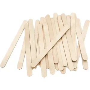CraftSticks 200 Pcs Natural Wood Popsicle Sticks 4.5 Inch Length for DIY Crafts Ice Pop Sticks Treat Sticks Versatile & Easy to Handle