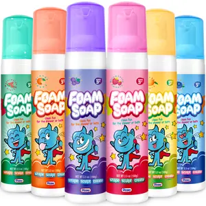 Bath Foam for Kids – 6 Pack Fluffy Foam Soap | Fun Bathtime Art & Play | Valentine & Easter Gifts for Kids