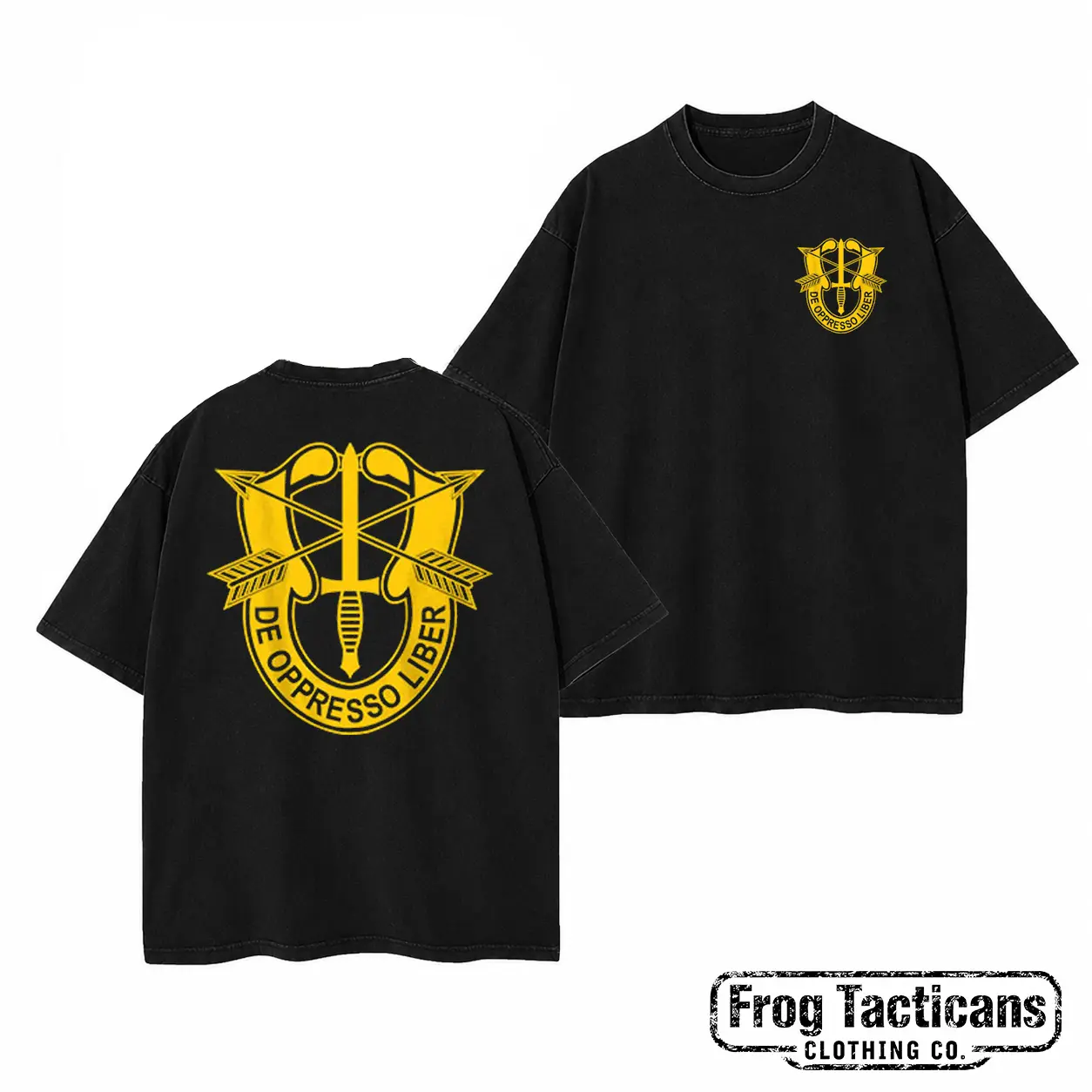 US Army Special Forces T-Shirt De Oppresso Liber Retro Tactical Green Berets Graphic Tee Apparel Gift