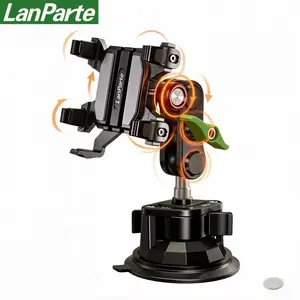 LanParte 5-Claw All Metal Car Phone Mount - Heavy Duty Anti-Shake Phone Holder for Truck, Off-Road, SUV & Car Dashboard/Windshield | TikTok Viral Car Accessories & Gadgets for Safe Driving