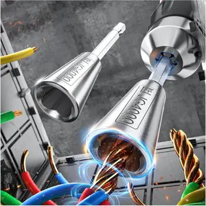 2025 Wire Twister Tool for Drill, 6MM Hex Shank Wire Nut Twister, Wire Stripper for Drill, Electrical  Twisting Tool Compatible with Power Drills, Wire Connector & Twisting Tool (2)