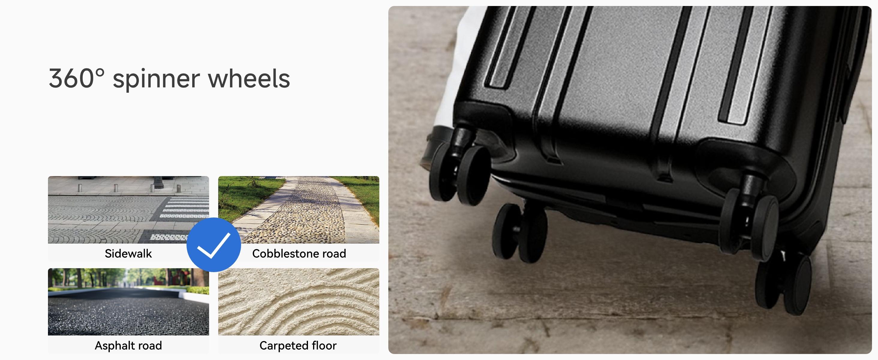 LUGGEX 20 Inch Carry On Luggage, Airline Approved, 100% PC Hard Shell Travel Suitcase with Smooth Spinner Wheels, TSA Lock, Blue