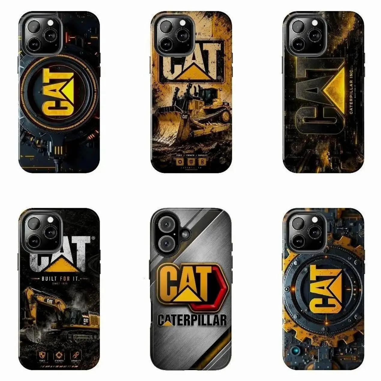 CAT Heavy Equipment Phone Case – Caterpillar Industrial Machinery Cover, Compatible with iPhone X, 11, 12, 13, 14, 15, 16, 17 & more