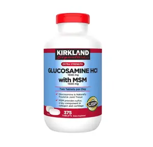 Kirkland Signature Glucosamine with MSM, 375 Tablets Dietary Supplement Healthcare