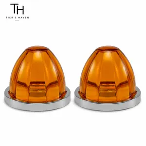 Tier's Haven 2PCS Watermelon LED Side Marker Lights, Truck Trailer Turn Signal Brake Lamp, Under Glow Wheel Lights for Semi Truck, Trailer Wheel Well Lights