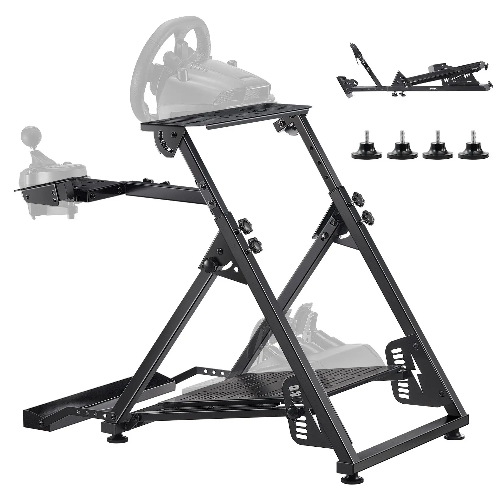 【DealsForYouDays】VEVOR Foldable Adjustable Compact Racing Wheel Mount ...