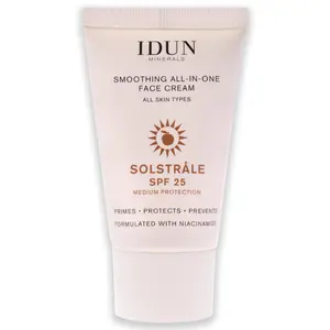 IDUN Minerals - Smoothing All-In-One Face Cream - Primes, Protects, Prevents - Protect Skin From Harmful Environmental Factors - Ultra-Light And Silky-Smooth Formula - Enriched With Vitamins - 1 Oz