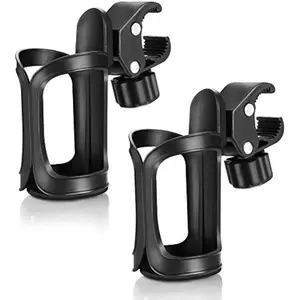 2 Pack Stroller Cup Holders, Universal Cup Holder for Uppababy, Nuna, Doona Strollers, 360 ° Rotatable Bottle Holder for Stroller, Bike, Wheelchair, Walker, Scooter ,Trolleys