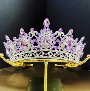 Silver Crystal Crown - Silver Rhinestone Tiara, Princess Tiara, Bridal Hairpiece, Wedding Headpiece & Prom Headdress for Special Occasions