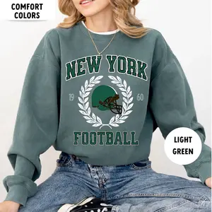 Jets Football Sweatshirt, New York Football Crewneck, Vintage Style Jet Sweatshirt, Aaron Rodgers Sweatshirt, Jet Crewneck, Vintage New York