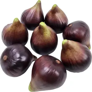 8pcs Fake Fig Artificial Realistic Fruit Decoration Lifelike Faux Figs Food Decor Bowl Filler Simulation Sketch Home Kitchen Early Education Prop