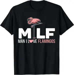 100% cotton Unisex Man I Love Flamingos Bird Lover Summer Flamingo T-Shirt