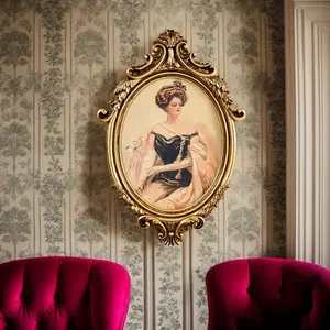 Elegant Resin Photo Frame, Classical Woman Design, European Style Wall Decor, Home Art Hanging Ornament, Desktop Decoration