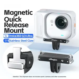 Insta360 Go Ultra Magnetic Quick-Release Base, Plastic Fast Release Mounting Plate, Durable Design for Secure Attachment
