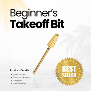 Nail Tech Mentor NTM Takeoff Bit for Acrylic Nail Extension, Beginner-Friendly Tool - Gel
