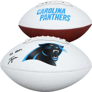 Tetairoa McMillan Carolina Panthers Autographed Franklin White Panel Football with "25 NFL OROY" Inscription - Fanatics Authentic Certified
