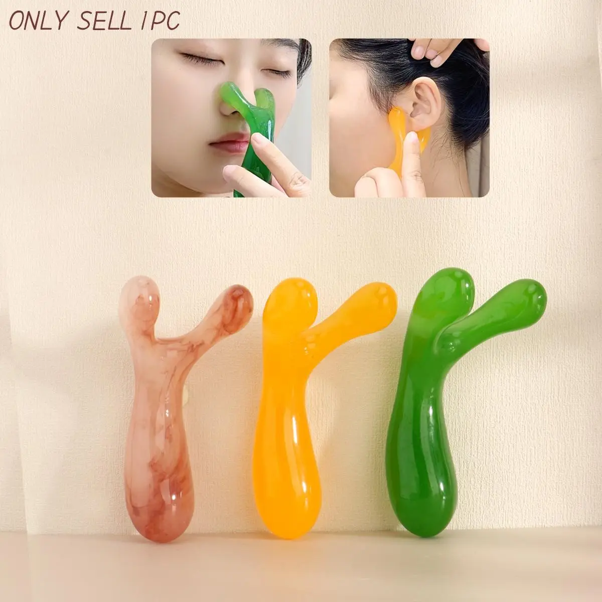 Body Massage Tool, Acupressure Tool, Crystal Clear Smooth Resin Material, Facial Nose Wing Eye Ear Head Massage, Acupoint Therapy Small Tool, Body Care, Massagers