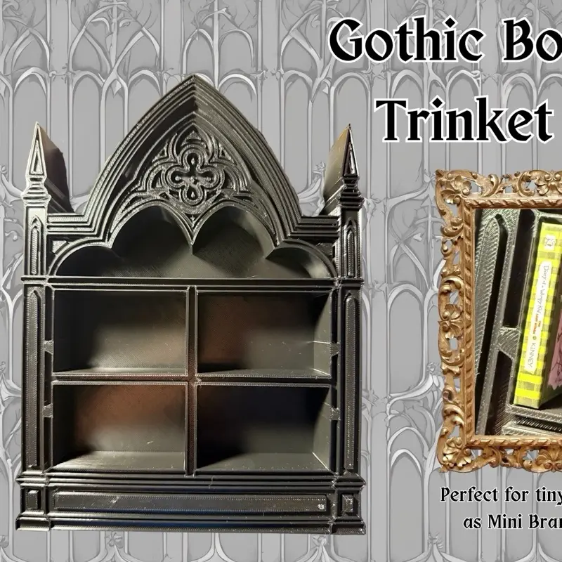 Gothic Mini Bookcase Trinket Shelf