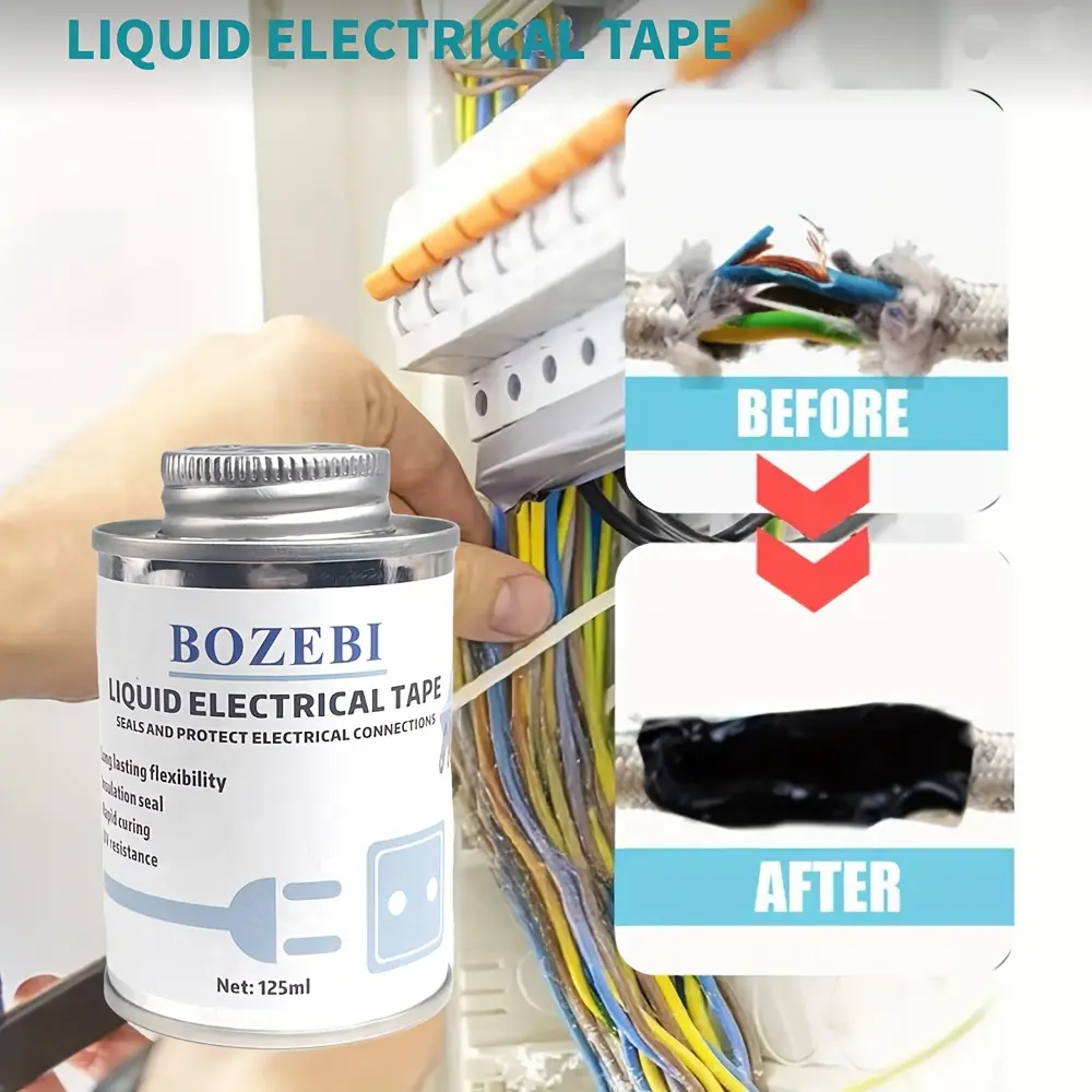 BOZEBI liquid insulation tape, flame retardant adhesive, waterproof alternative to heat recovery pipe, electrical tape, liquid insulation tape