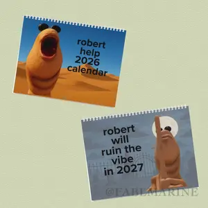 Marcus The Worm Wall Calendar 2026, Funny VRChat Meme 2026 Calendar, Cute AI Worm Gift, Home Decor, Planning Calendar SNG