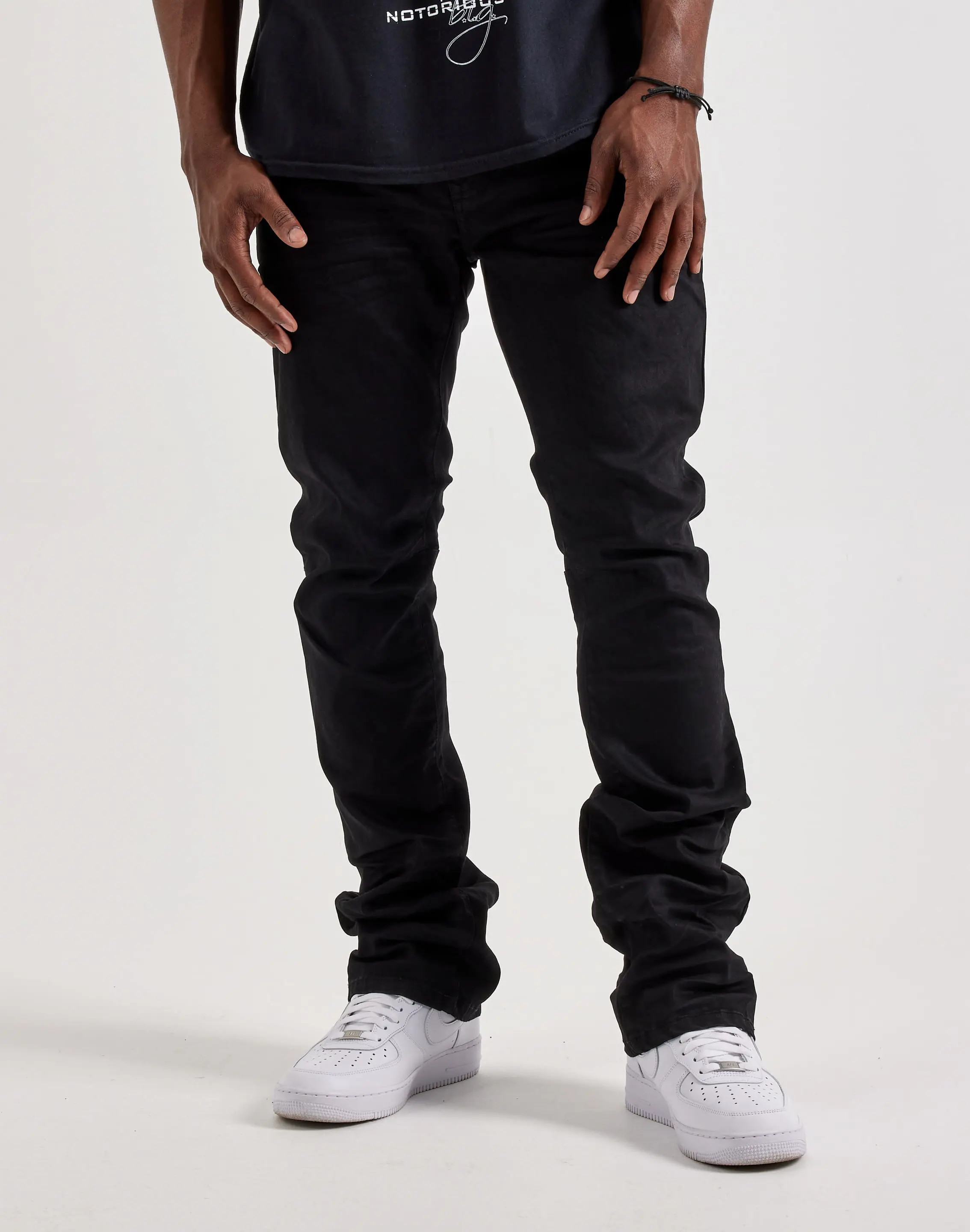 Mens Smoke Rise Stacked Denim Jeans Mens Smoke Rise Stacked Denim Jeans