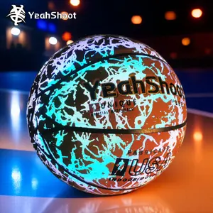 YeahShoot the luminous and reflective basketball holds the galaxy in your hand! Luminous meteor Reflective basketball - Professional-grade touch made of PU material, a perfect gift for basketball boys!