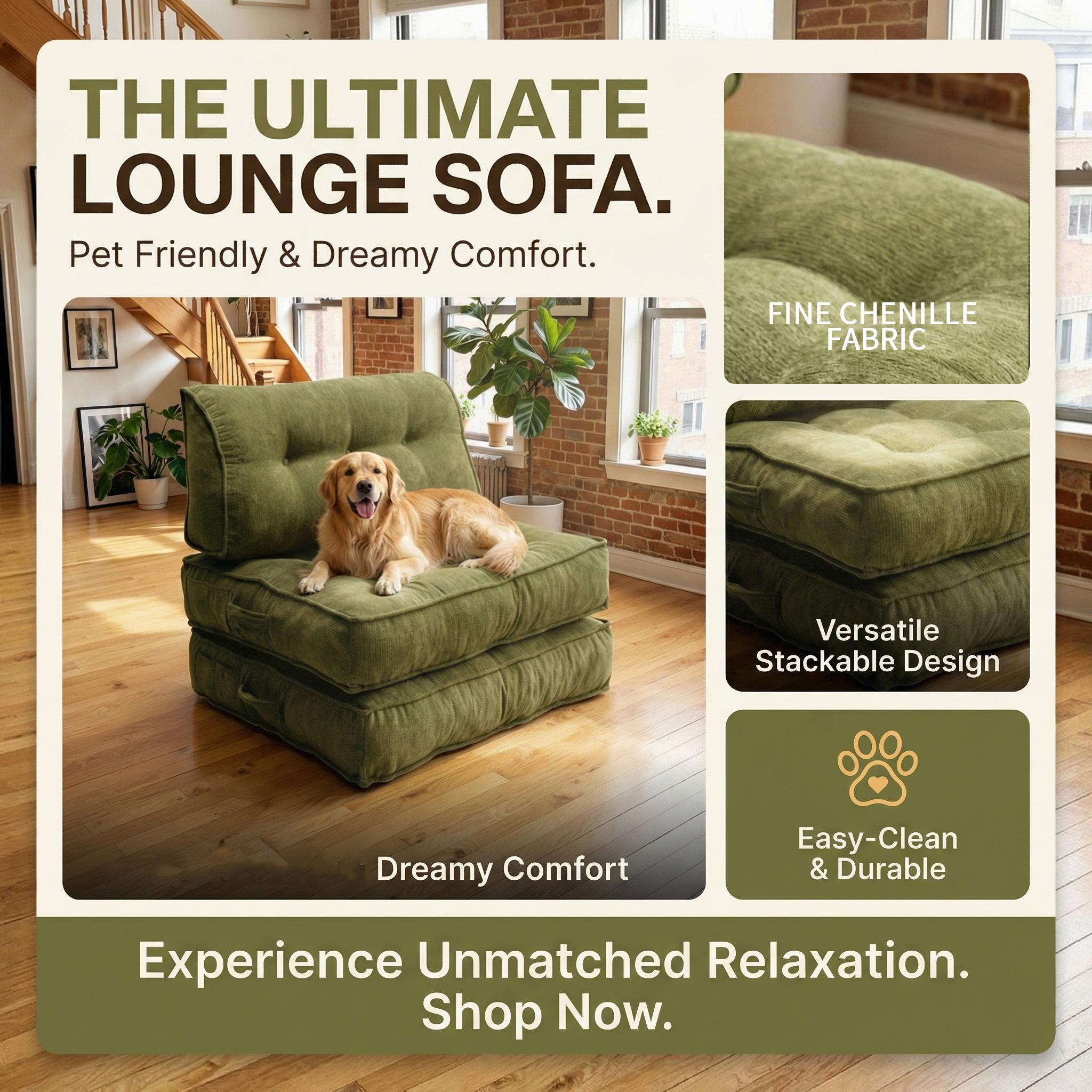 2-in-1 convertible sofa bed, foldable design, modern soft and comfortable corduroy fabric high-density memory sponge filling, small living room, bedroom, and lounge sofa