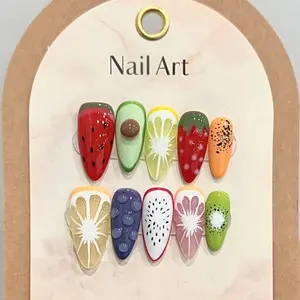 Fruit Nail Art Press on Nails Nail Care Color Nail Polish Manicure Cosmetic