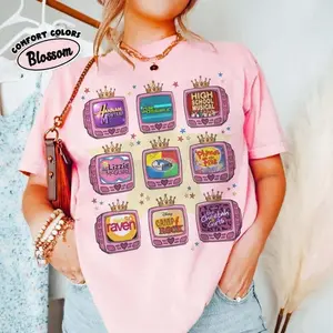 Comfort Color Retro Channel Movie Television T-Shirt, Family Matching Shirt, Channel High School Musical Hsnow sisterh Montana Shirt, Family Trip 2026