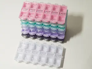 12 Grids Acrylic Container Box for Charms Trims Beads Rhinestones Earrings Chains Studs /Nail Supply Organizer